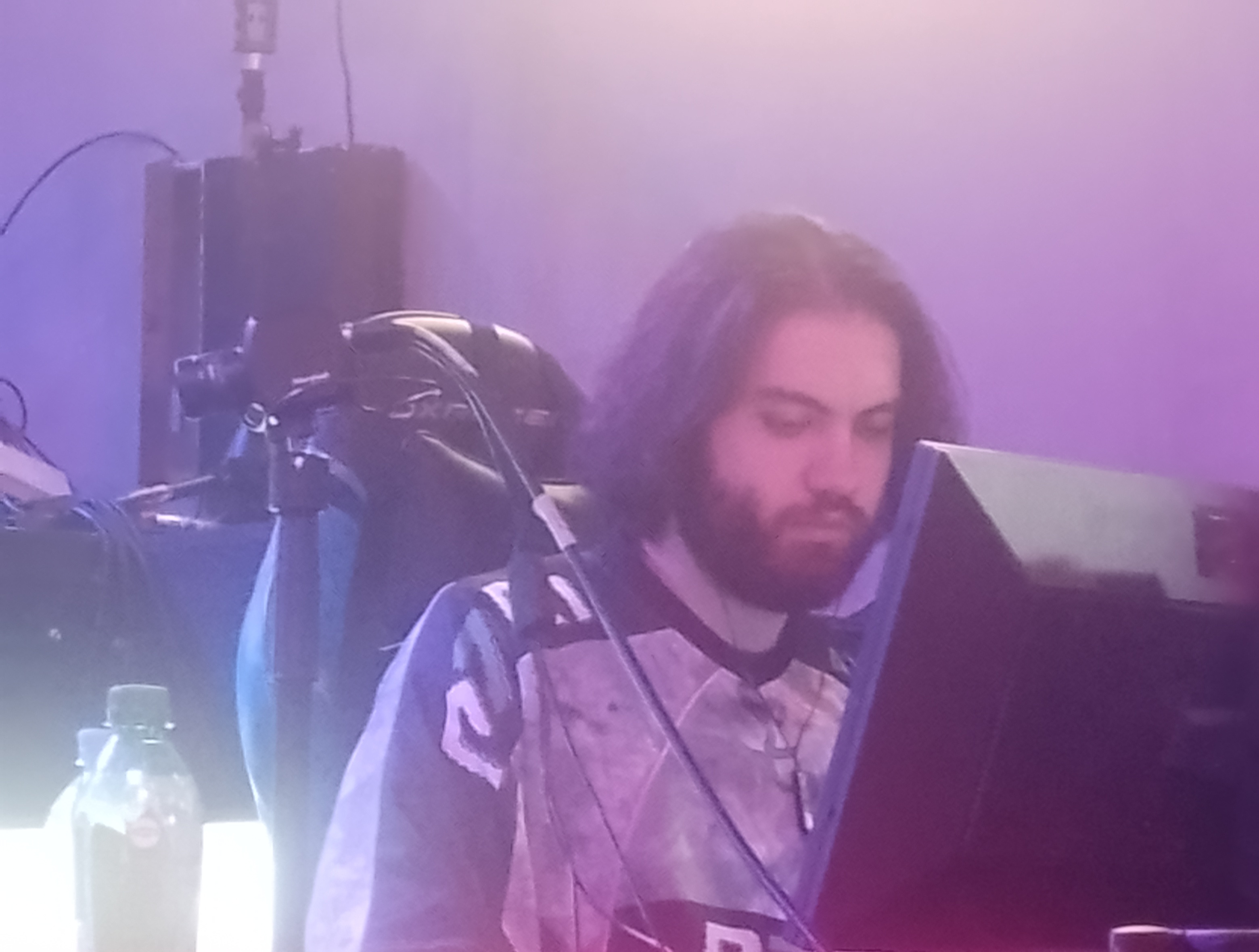 Pro player on stage